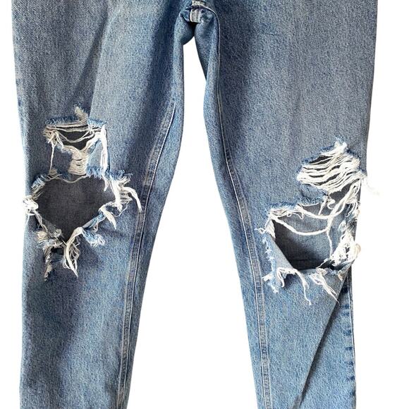 Agolde 90s Mid Rise Straight Distressed Jeans size 25 Button Fly - Picture 3 of 8